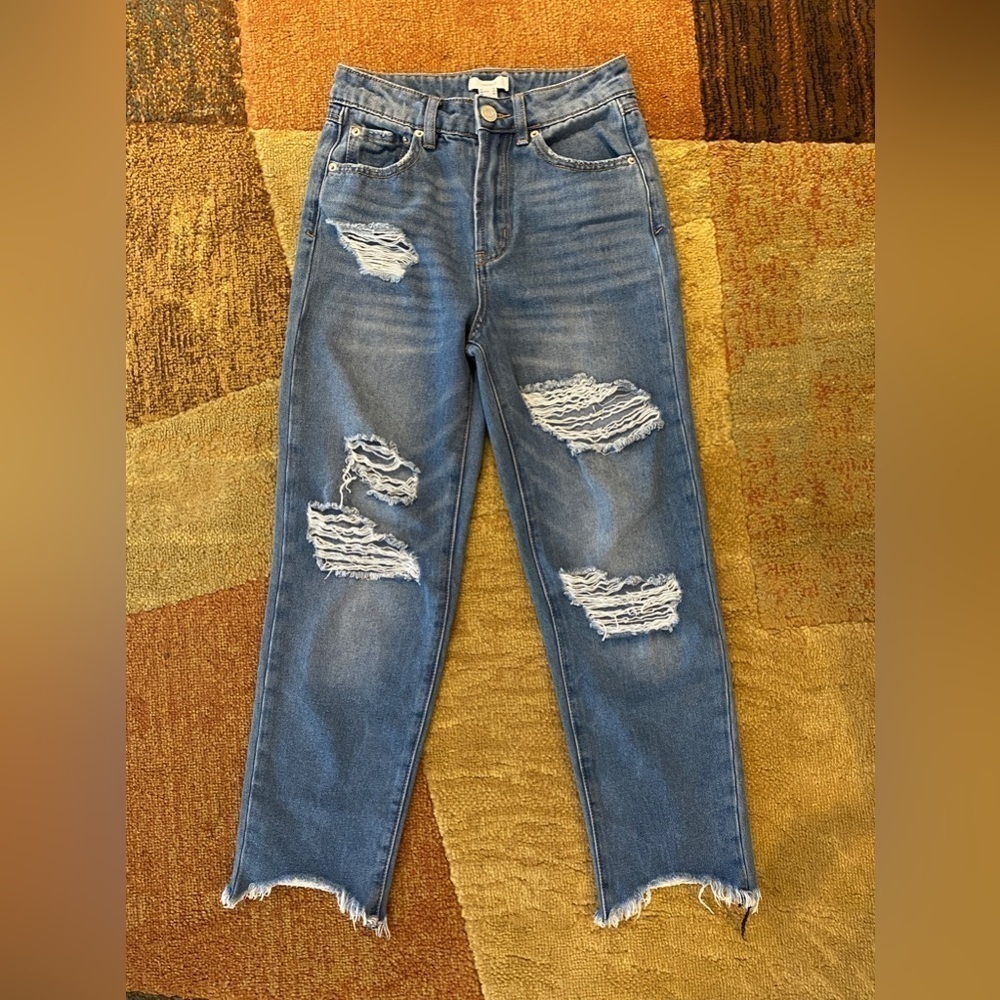 Forever 21 Distressed Mom Jeans